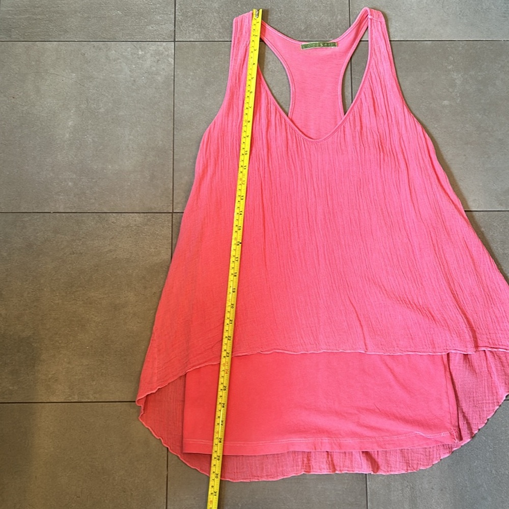 Velvet Long Pink Tank Top - Picture 4 of 13